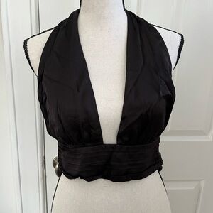 Zara Black Halter Neck Top